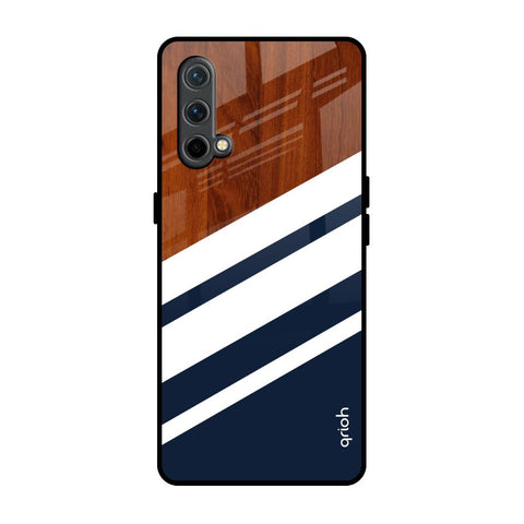 Bold Stripes OnePlus Nord CE Glass Back Cover Online