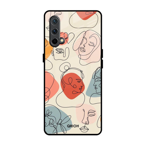 Abstract Faces OnePlus Nord CE Glass Back Cover Online