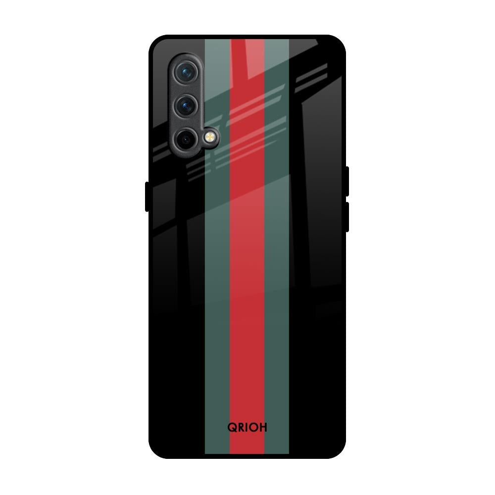 Vertical Stripes OnePlus Nord CE Glass Back Cover Online