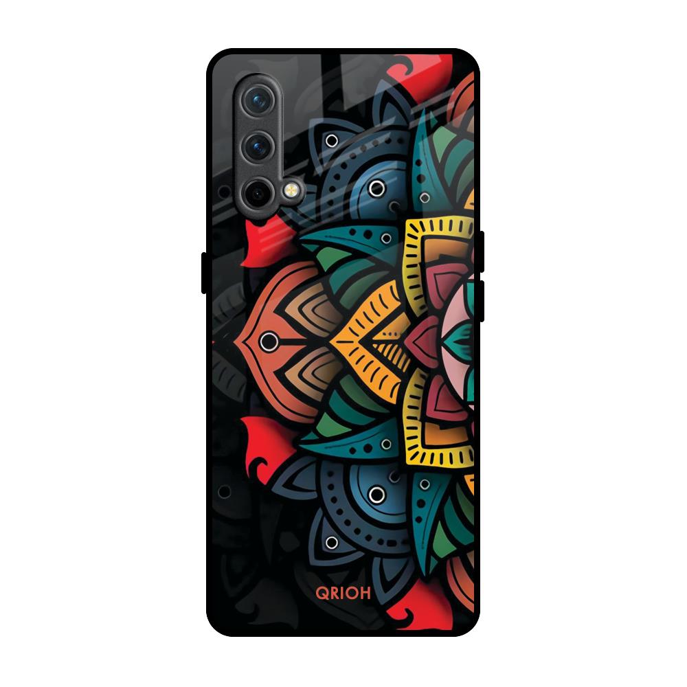 Retro Gorgeous Flower OnePlus Nord CE Glass Back Cover Online