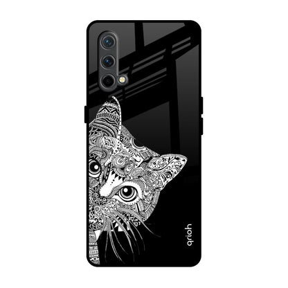 Kitten Mandala OnePlus Nord CE Glass Back Cover Online