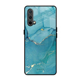 Blue Golden Glitter OnePlus Nord CE Glass Back Cover Online