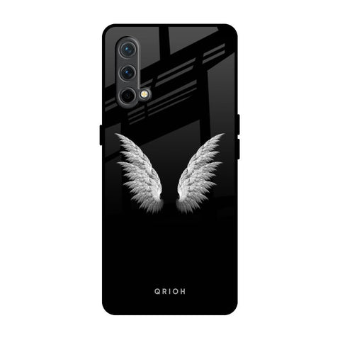 White Angel Wings OnePlus Nord CE Glass Back Cover Online