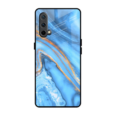 Vibrant Blue Marble OnePlus Nord CE Glass Back Cover Online