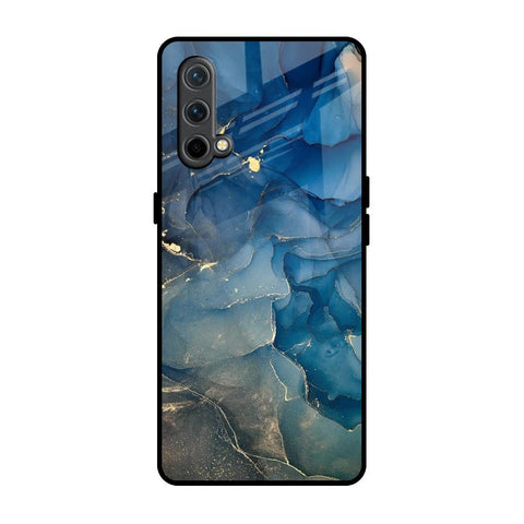 Blue Cool Marble OnePlus Nord CE Glass Back Cover Online
