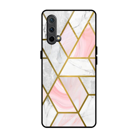 Geometrical Marble OnePlus Nord CE Glass Back Cover Online