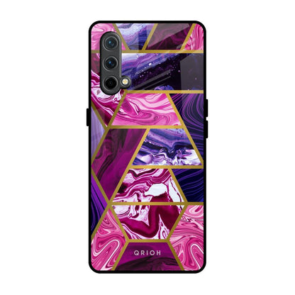Electroplated Geometric Marble OnePlus Nord CE Glass Back Cover Online