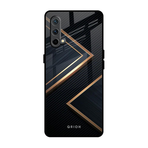 Sleek Golden & Navy OnePlus Nord CE Glass Back Cover Online