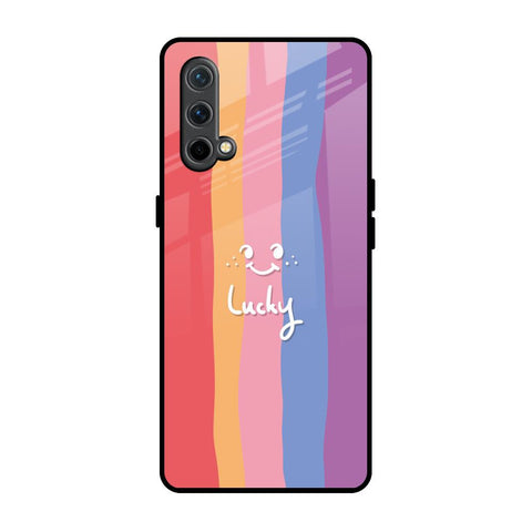 Lucky Abstract OnePlus Nord CE Glass Back Cover Online