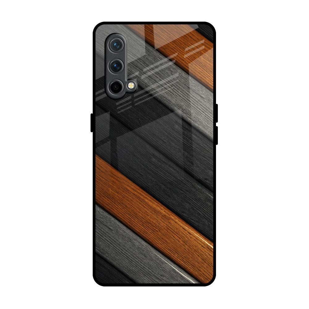 Tri Color Wood OnePlus Nord CE Glass Back Cover Online