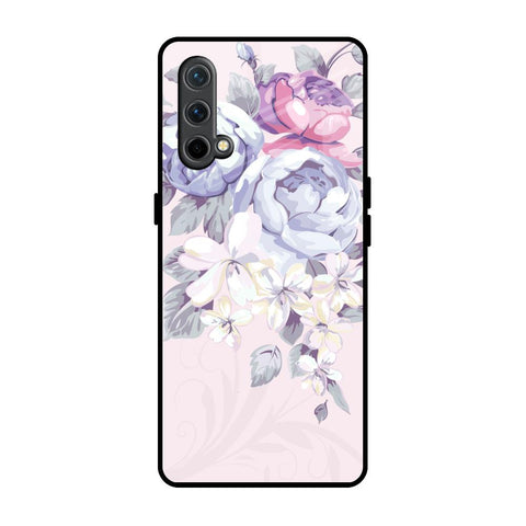 Elegant Floral OnePlus Nord CE Glass Back Cover Online