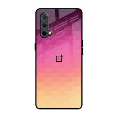 Geometric Pink Diamond OnePlus Nord CE Glass Back Cover Online