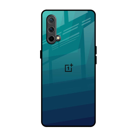 Green Triangle Pattern OnePlus Nord CE Glass Back Cover Online