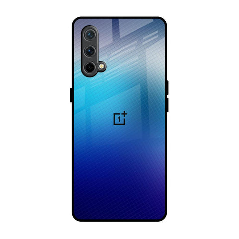 Blue Rhombus Pattern OnePlus Nord CE Glass Back Cover Online