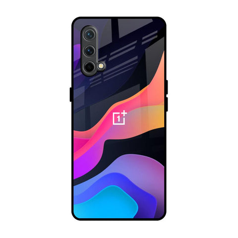 Colorful Fluid OnePlus Nord CE Glass Back Cover Online