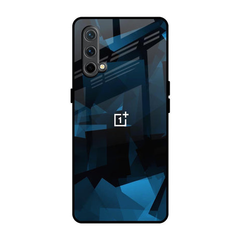 Polygonal Blue Box OnePlus Nord CE Glass Back Cover Online