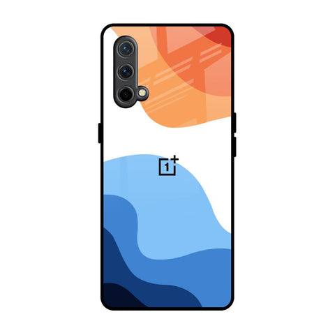 Wavy Color Pattern OnePlus Nord CE Glass Back Cover Online