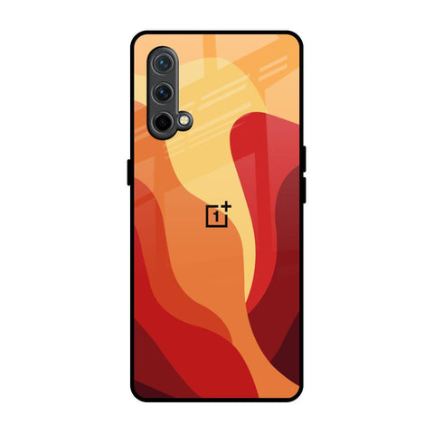 Magma Color Pattern OnePlus Nord CE Glass Back Cover Online