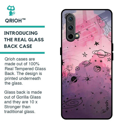 Space Doodles Glass Case for OnePlus Nord CE