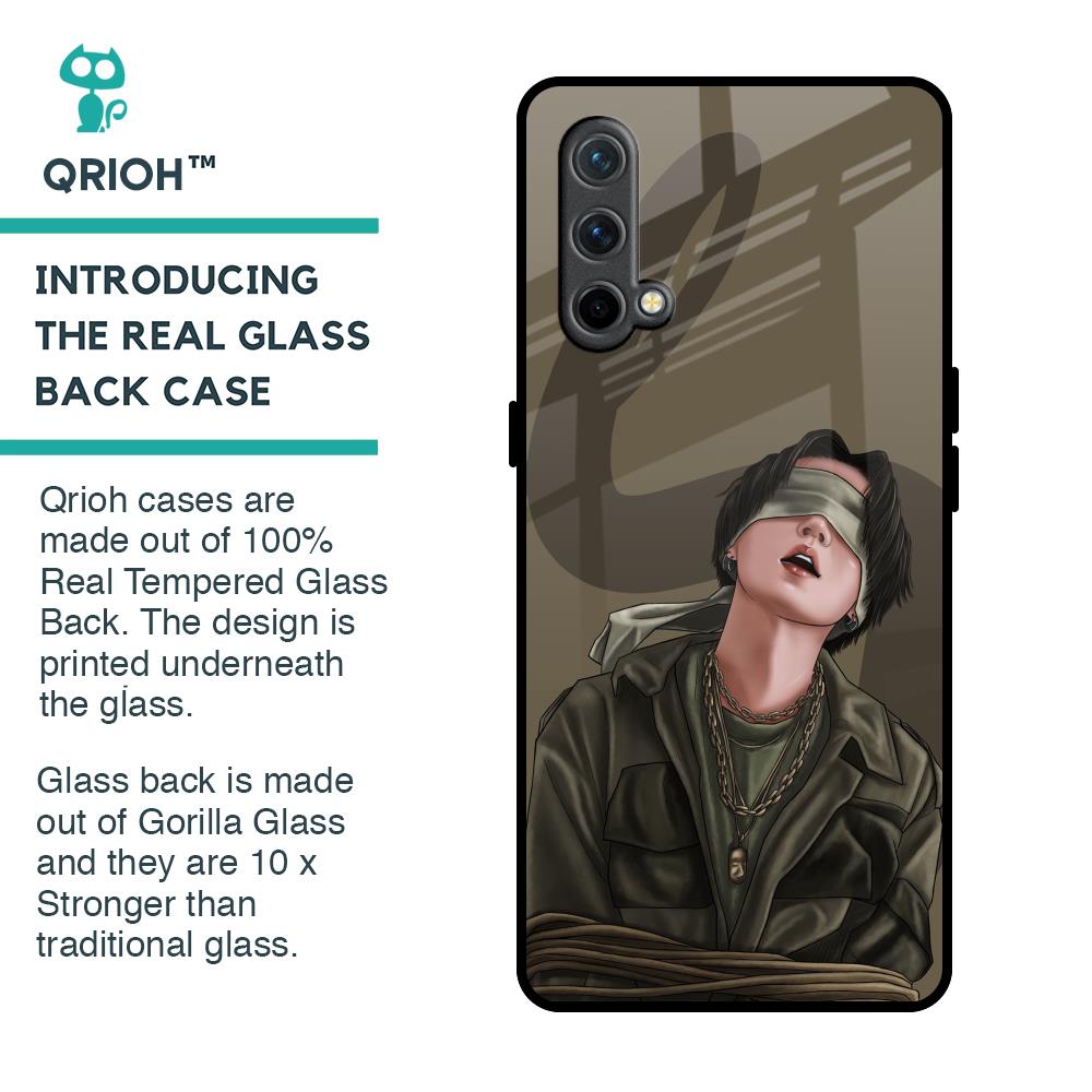 Blind Fold Glass Case for OnePlus Nord CE