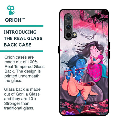 Radha Krishna Art Glass Case for OnePlus Nord CE