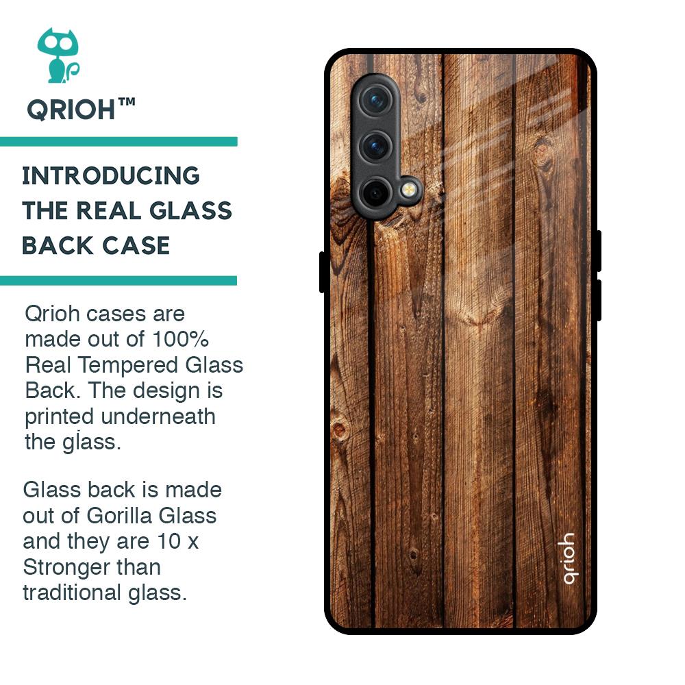 Timber Printed Glass Case for OnePlus Nord CE