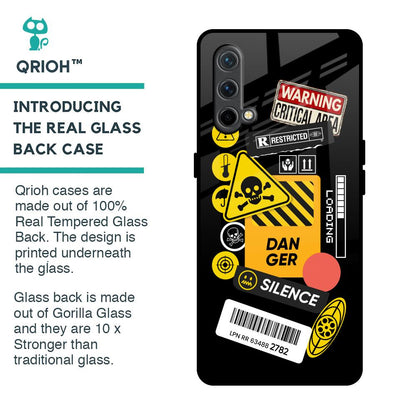 Danger Signs Glass Case for OnePlus Nord CE