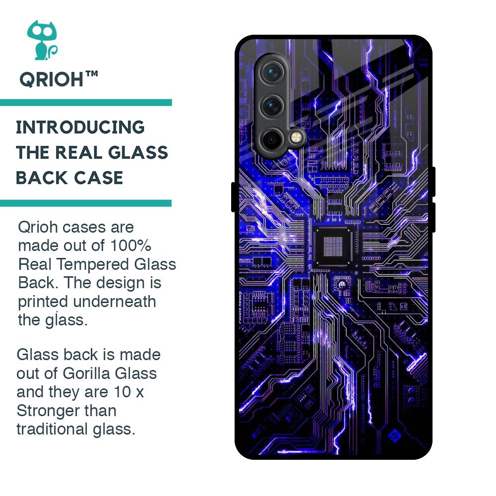 Techno Color Pattern Glass Case For OnePlus Nord CE