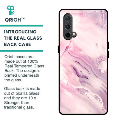 Diamond Pink Gradient Glass Case For OnePlus Nord CE