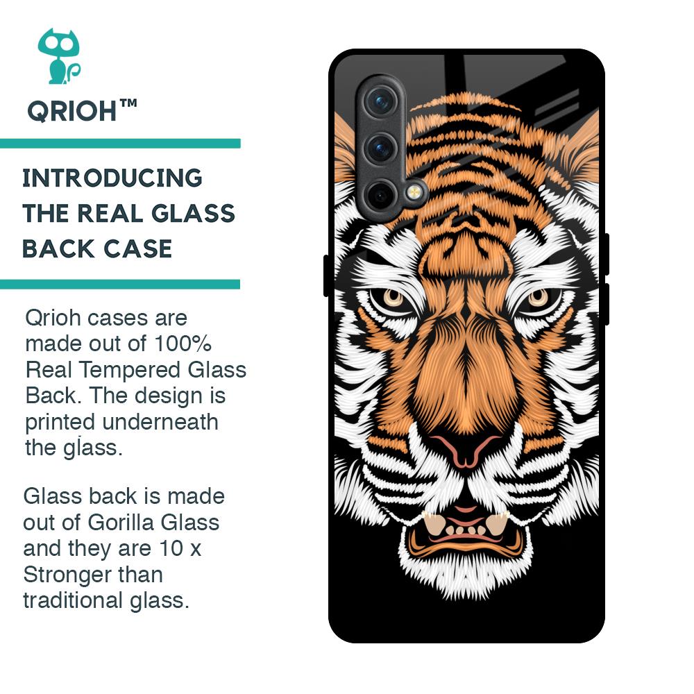 Angry Tiger Glass Case For OnePlus Nord CE