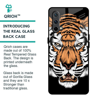 Angry Tiger Glass Case For OnePlus Nord CE