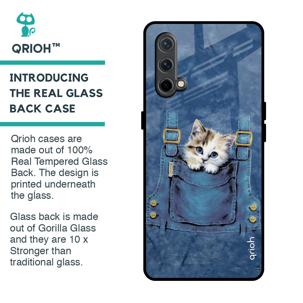 Kitty In Pocket Glass Case For OnePlus Nord CE