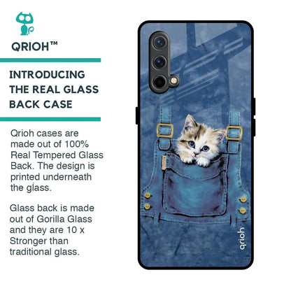 Kitty In Pocket Glass Case For OnePlus Nord CE