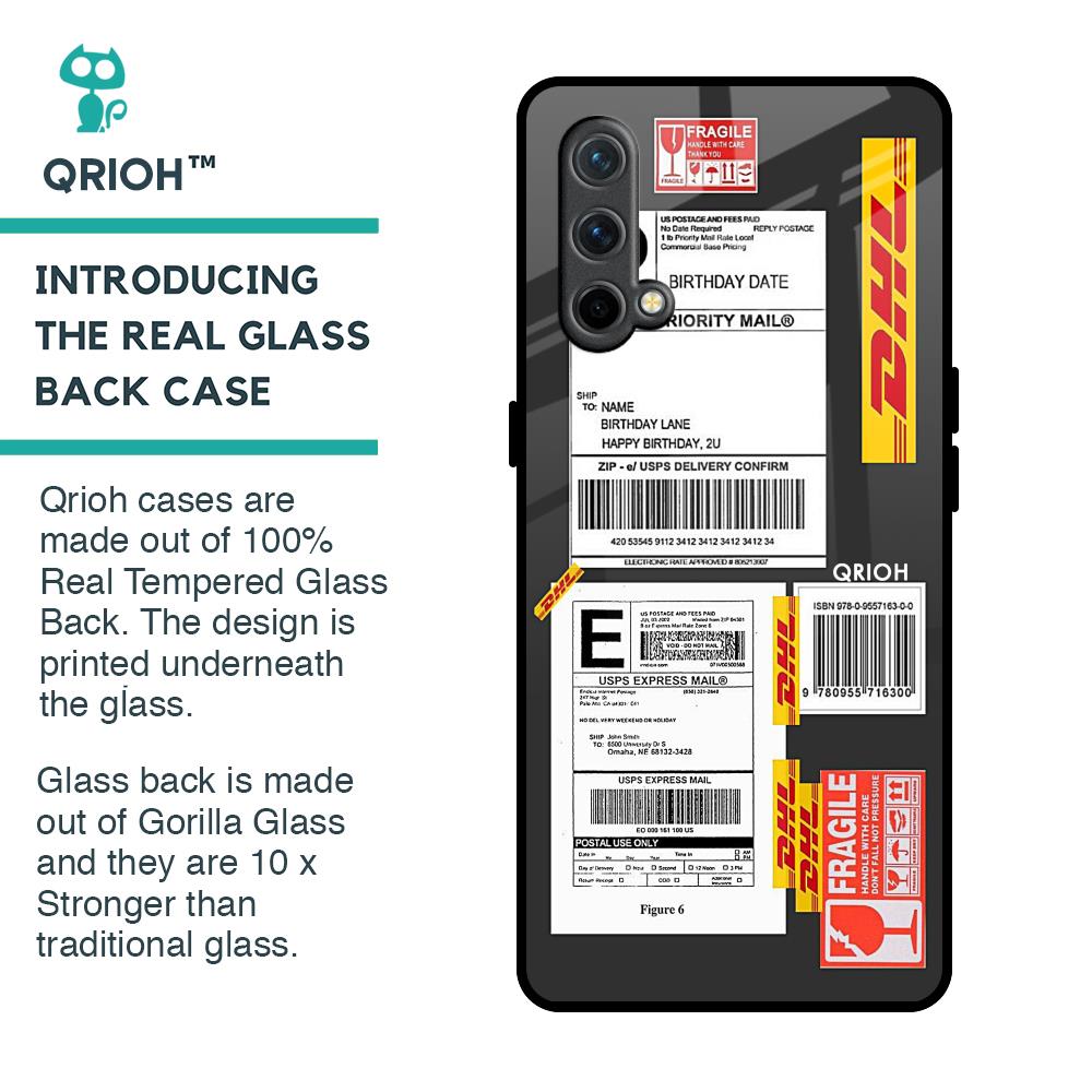 Cool Barcode Label Glass Case For OnePlus Nord CE
