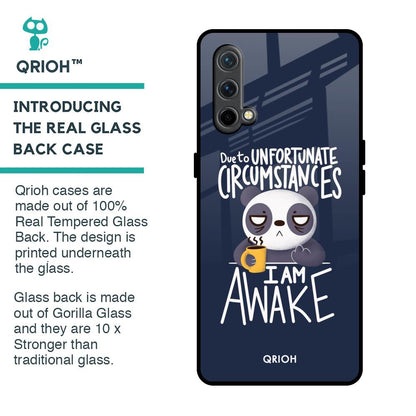 Struggling Panda Glass Case for OnePlus Nord CE