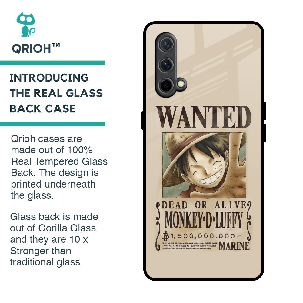Luffy Wanted Glass Case for OnePlus Nord CE