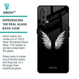 White Angel Wings Glass Case for OnePlus Nord CE