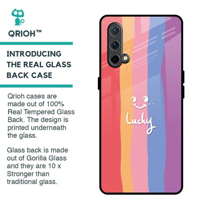 Lucky Abstract Glass Case for OnePlus Nord CE