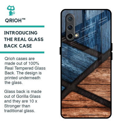 Wooden Tiles Glass Case for OnePlus Nord CE