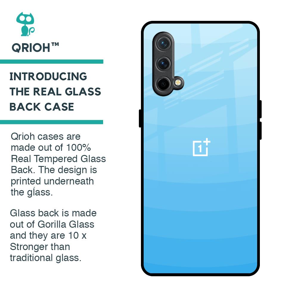 Wavy Blue Pattern Glass Case for OnePlus Nord CE