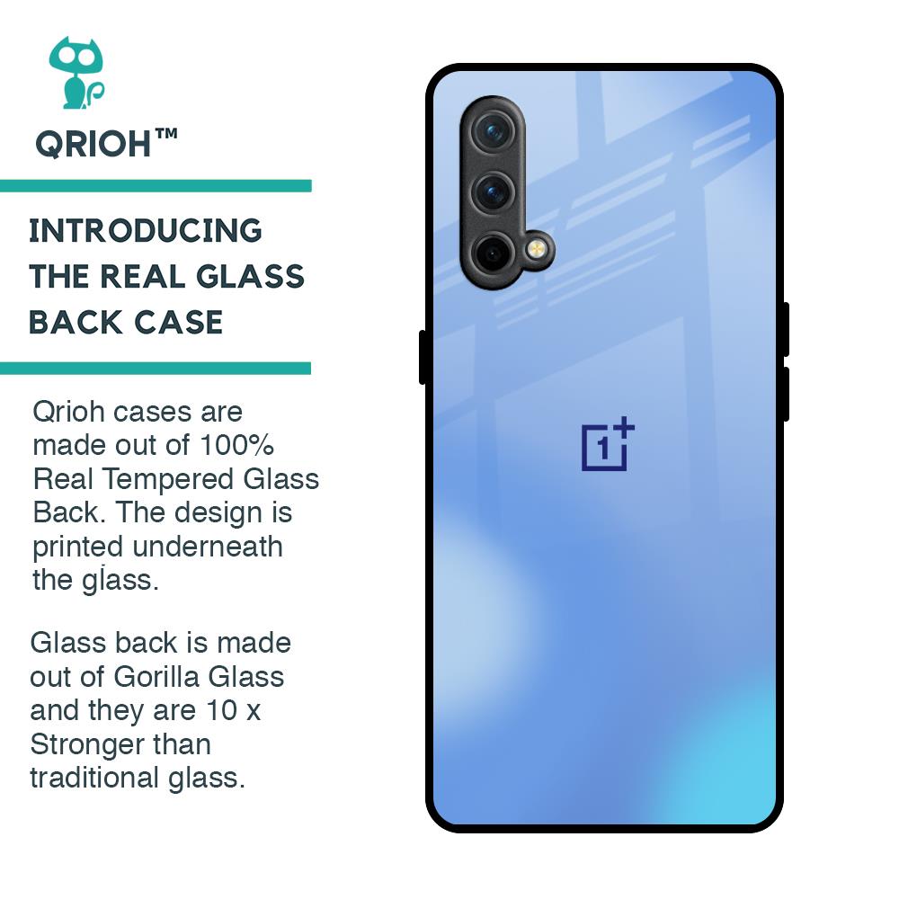 Vibrant Blue Texture Glass Case for OnePlus Nord CE