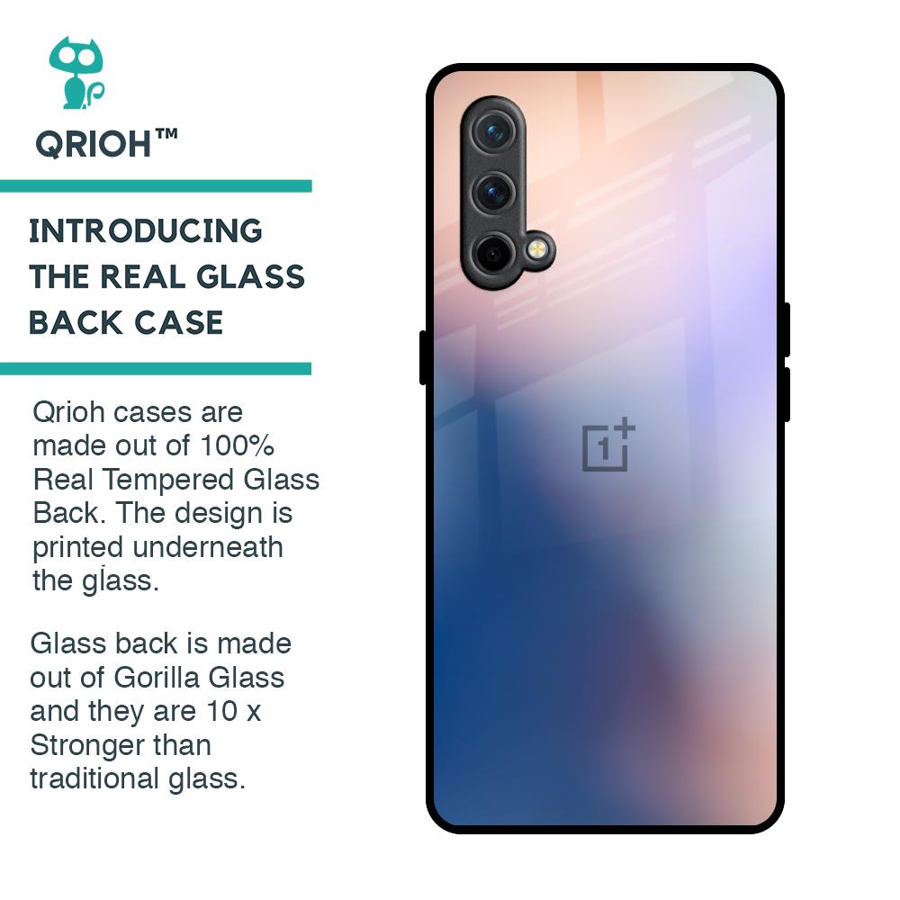 Blue Mauve Gradient Glass Case for OnePlus Nord CE