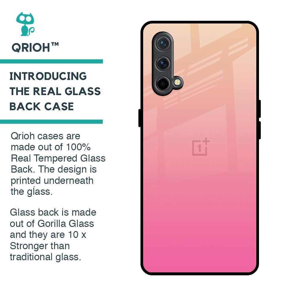 Pastel Pink Gradient Glass Case For OnePlus Nord CE