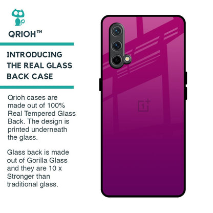 Magenta Gradient Glass Case For OnePlus Nord CE
