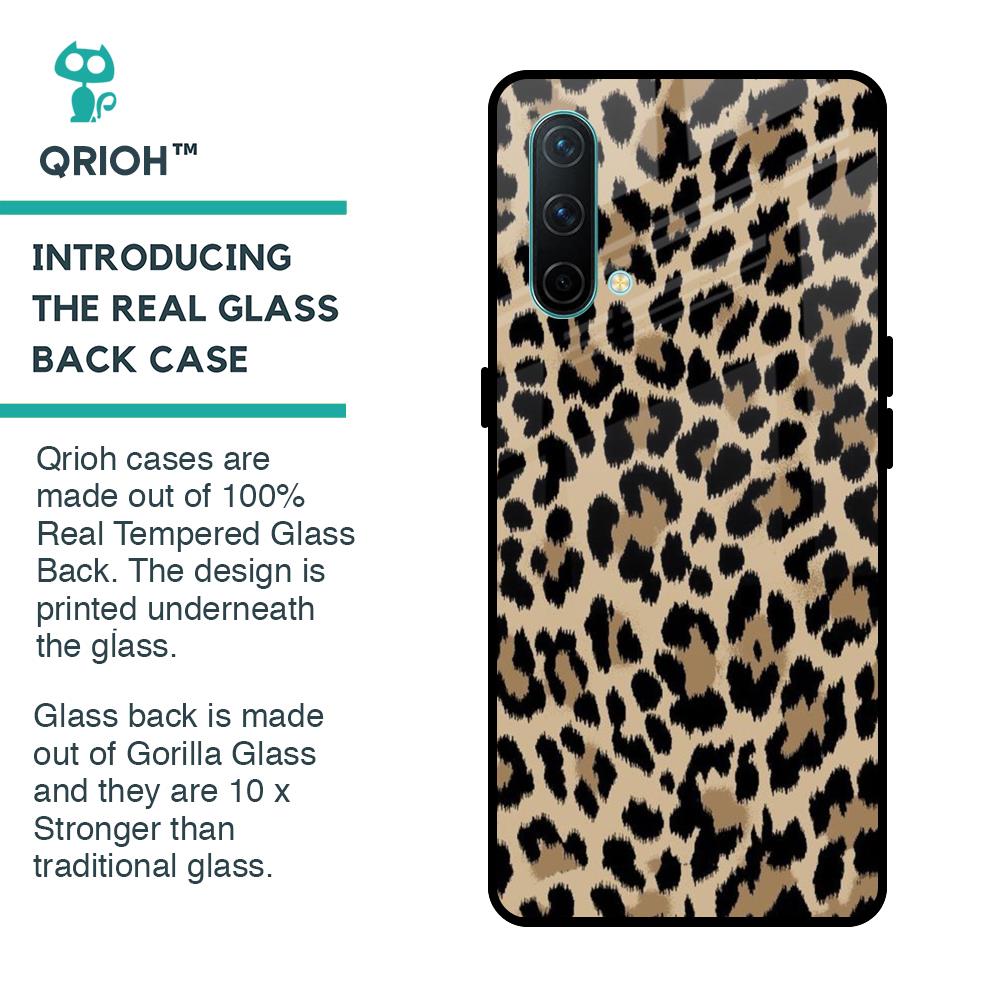 Leopard Seamless Glass Case For OnePlus Nord CE