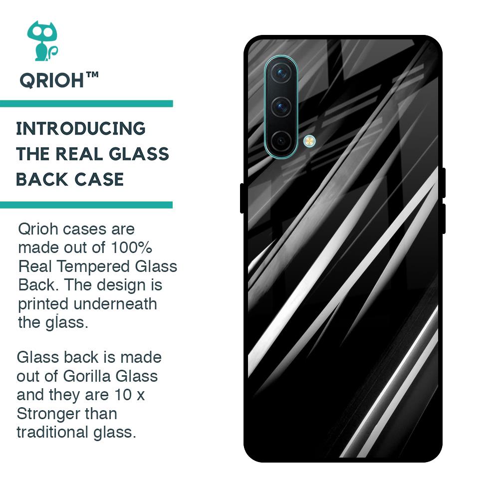Black & Grey Gradient Glass Case For OnePlus Nord CE