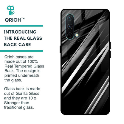 Black & Grey Gradient Glass Case For OnePlus Nord CE