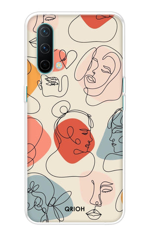 Abstract Faces OnePlus Nord CE Back Cover