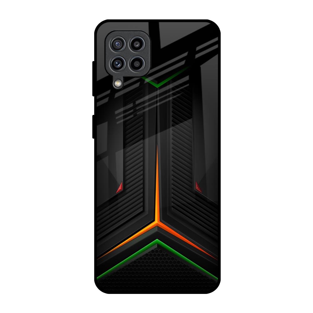 Modern Ultra Chevron Samsung Galaxy M32 Glass Back Cover Online