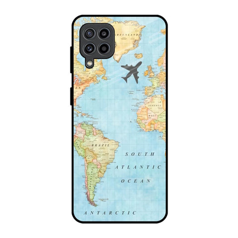 Travel Map Samsung Galaxy M32 Glass Back Cover Online